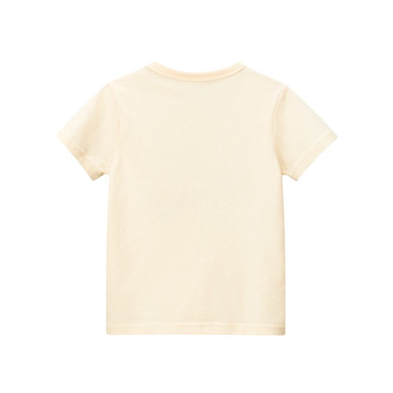27home Children's Summer Clothing Girl Cherry Short Sleeve T-shirt Kids Fruit Half Sleeve Baby round Neck Pure Cotton Clothes