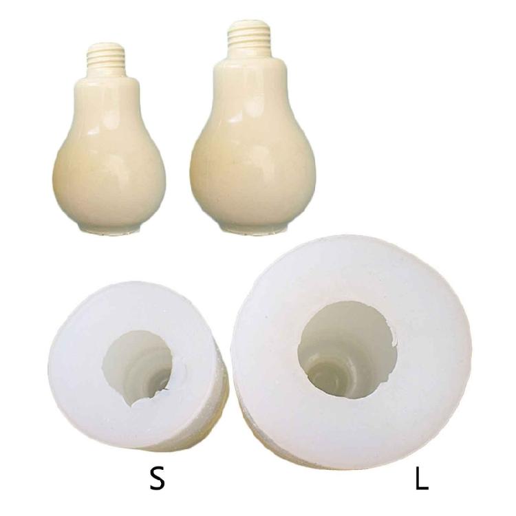 Bulb-shape Candle Mold Non-stick Easy to De-mold for Making Soap Candle Plaster