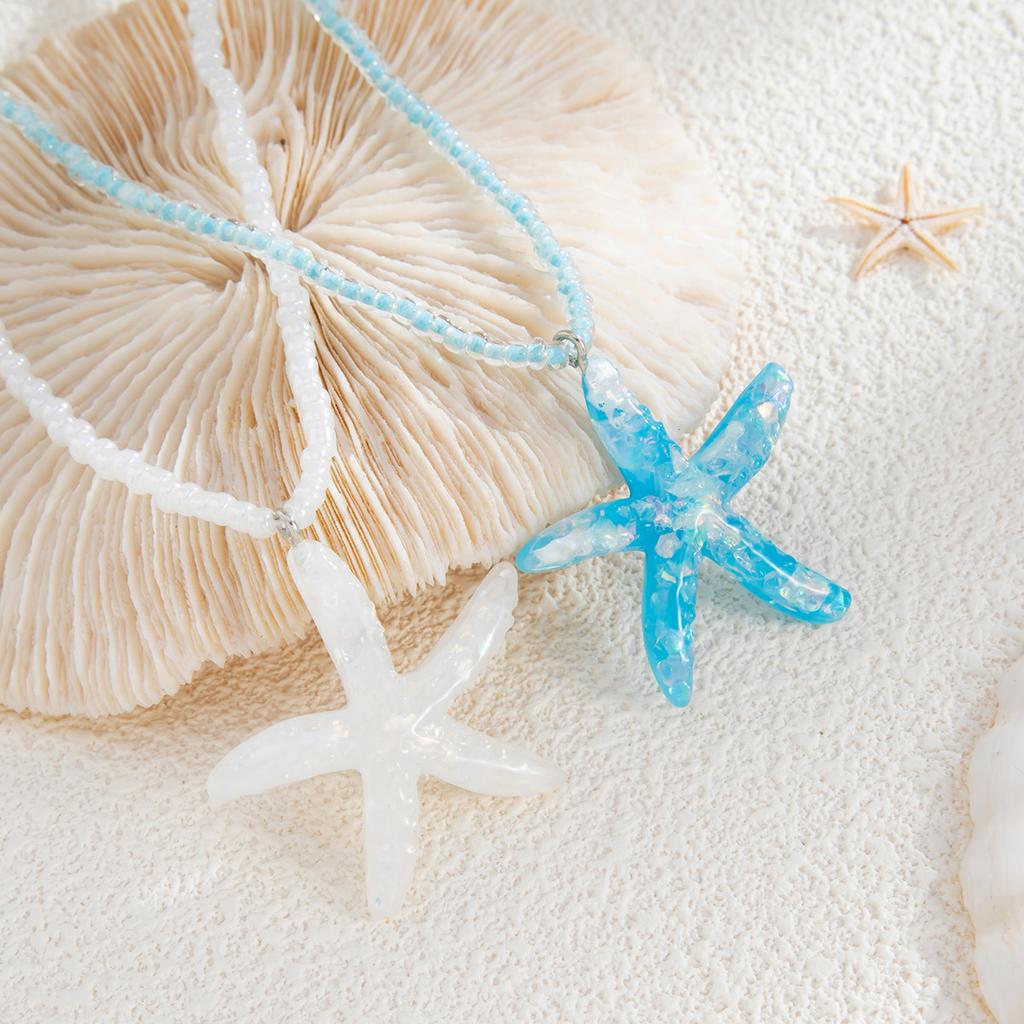 Beach Vacation Sea Star Pendant Necklace - Chic and Refreshing Collar Chain - Delicate Designer Choker - Minimalist Jewelry for Women
