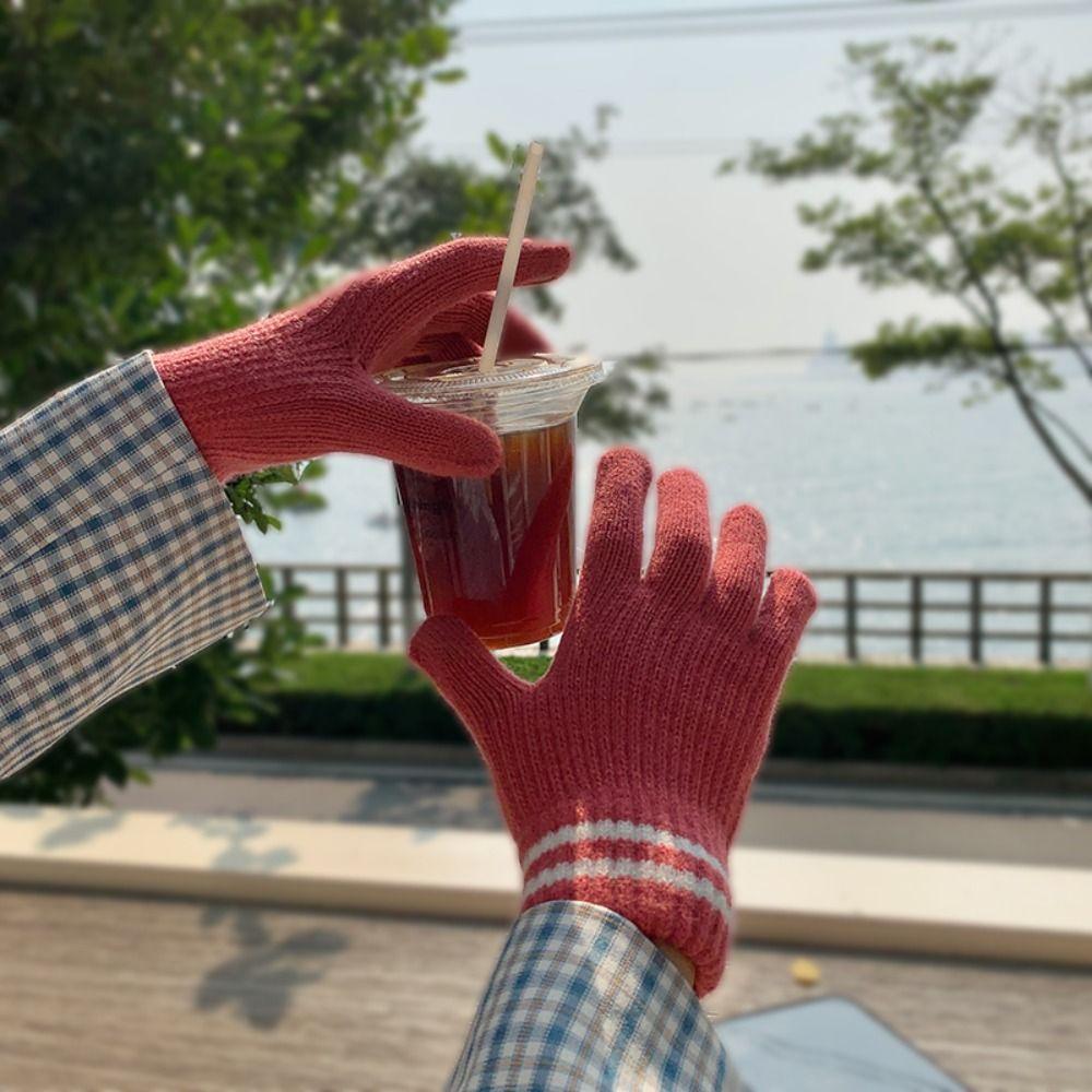 Gloves Women Gloves Winter Wool Mittens  Gloves Knitted Cashmere Gloves Female Gloves