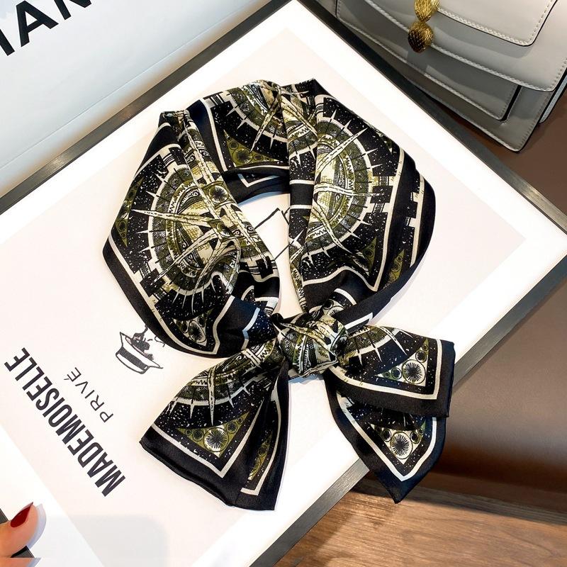 Big Brand Double-sided Printed Long Headband Silk Scarf Hin Scarf Ribbon Tie Bag Decoration Suit Scarf Waist Belt Multi Function