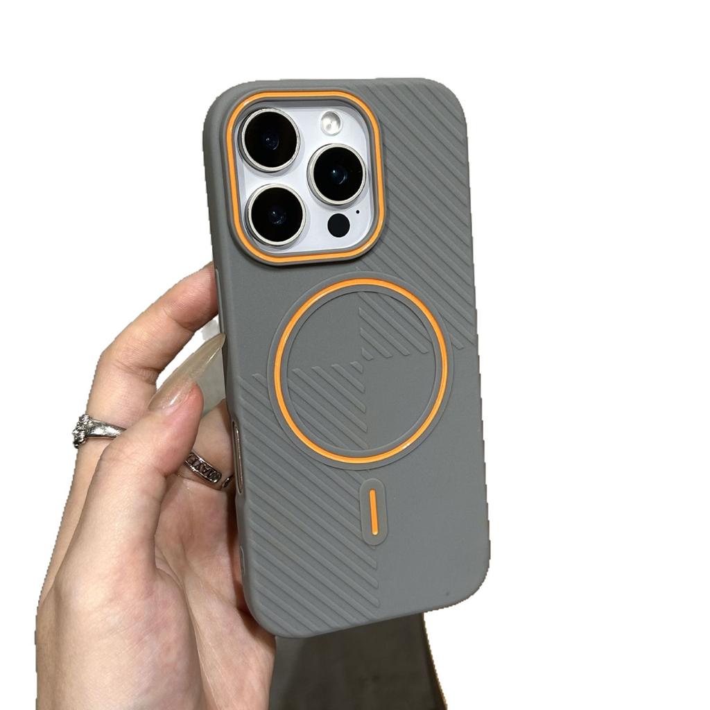 Thin Ring Magnetic Attachment is suitable for iPhone 16 Pro Max case Hidden Shield Magnetic Protective Case iPhone 15 Non-Slip Protective Case 16