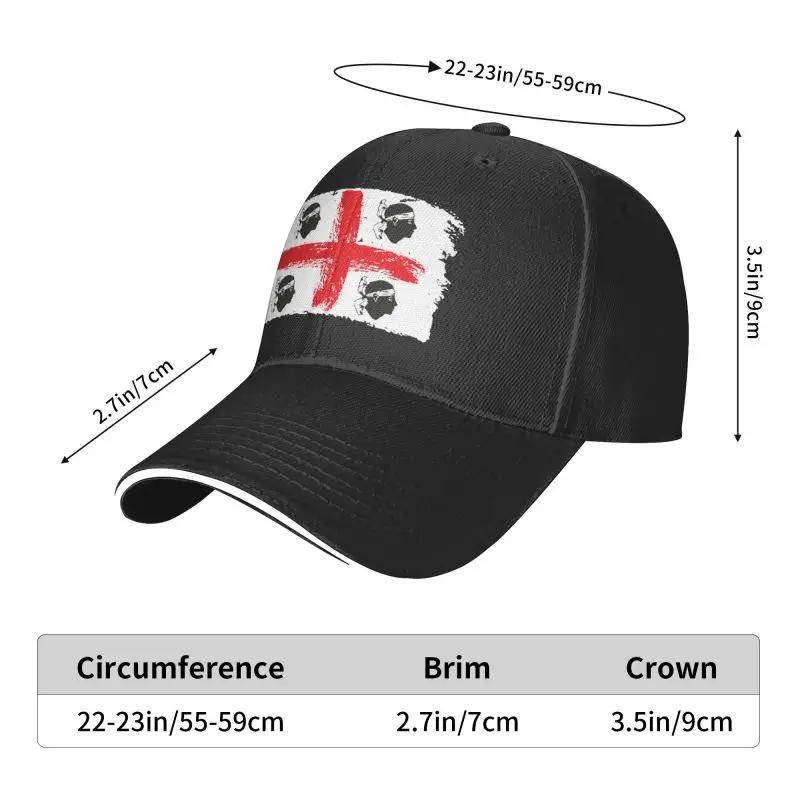 Punk Italy Sardynia Herb Czapka z daszkiem dla kobiet Unisex Regulowana flaga Sardynii Czterech Moors Dad Hat Outdoor