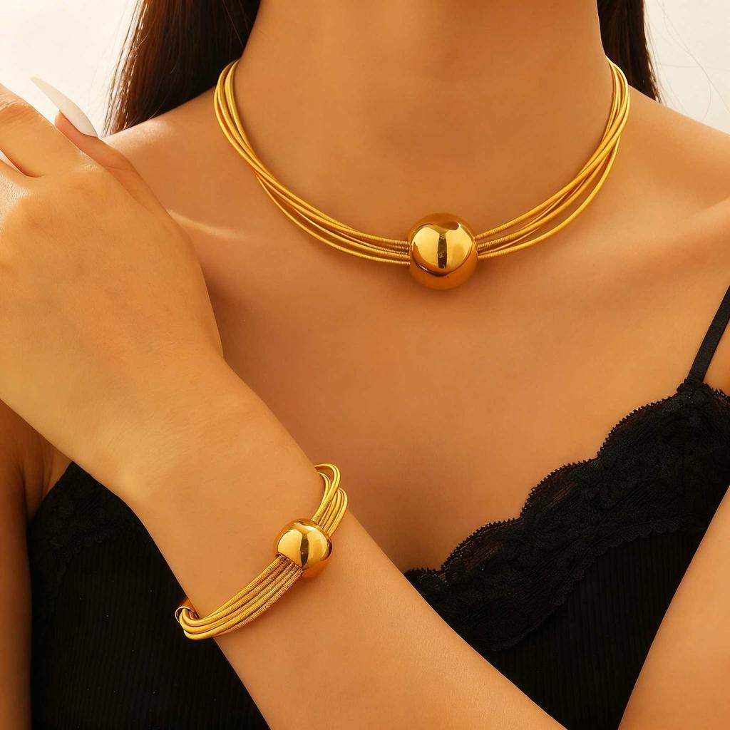 European-American Metal Punk Spring Necklace Bracelet