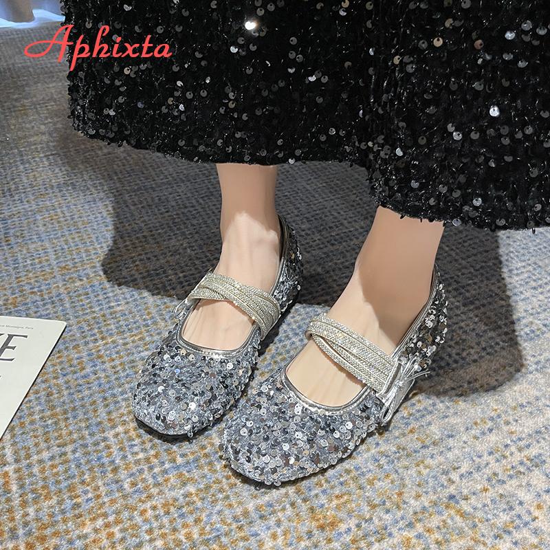 Fashion Aphixta 3CM Height Increasing Women Loafers Bling Crystal Cloth Flats Woman Casual Shoes Colorful Loafers Zapatos De Mujer