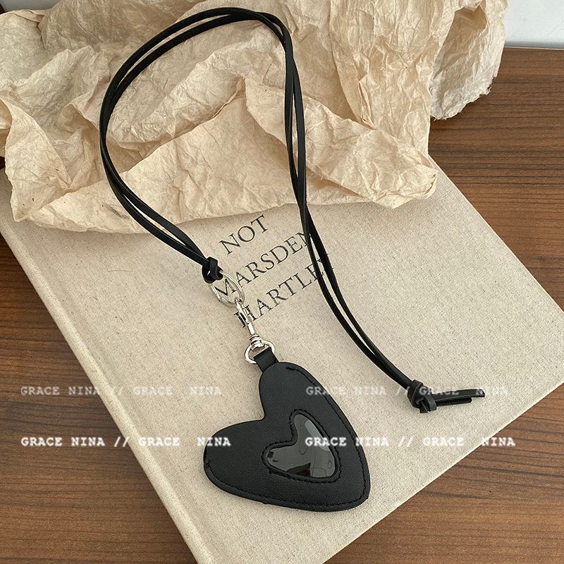 Leather Women's Outdoor Portable Glasses Clip Sweater Chain Lanyard