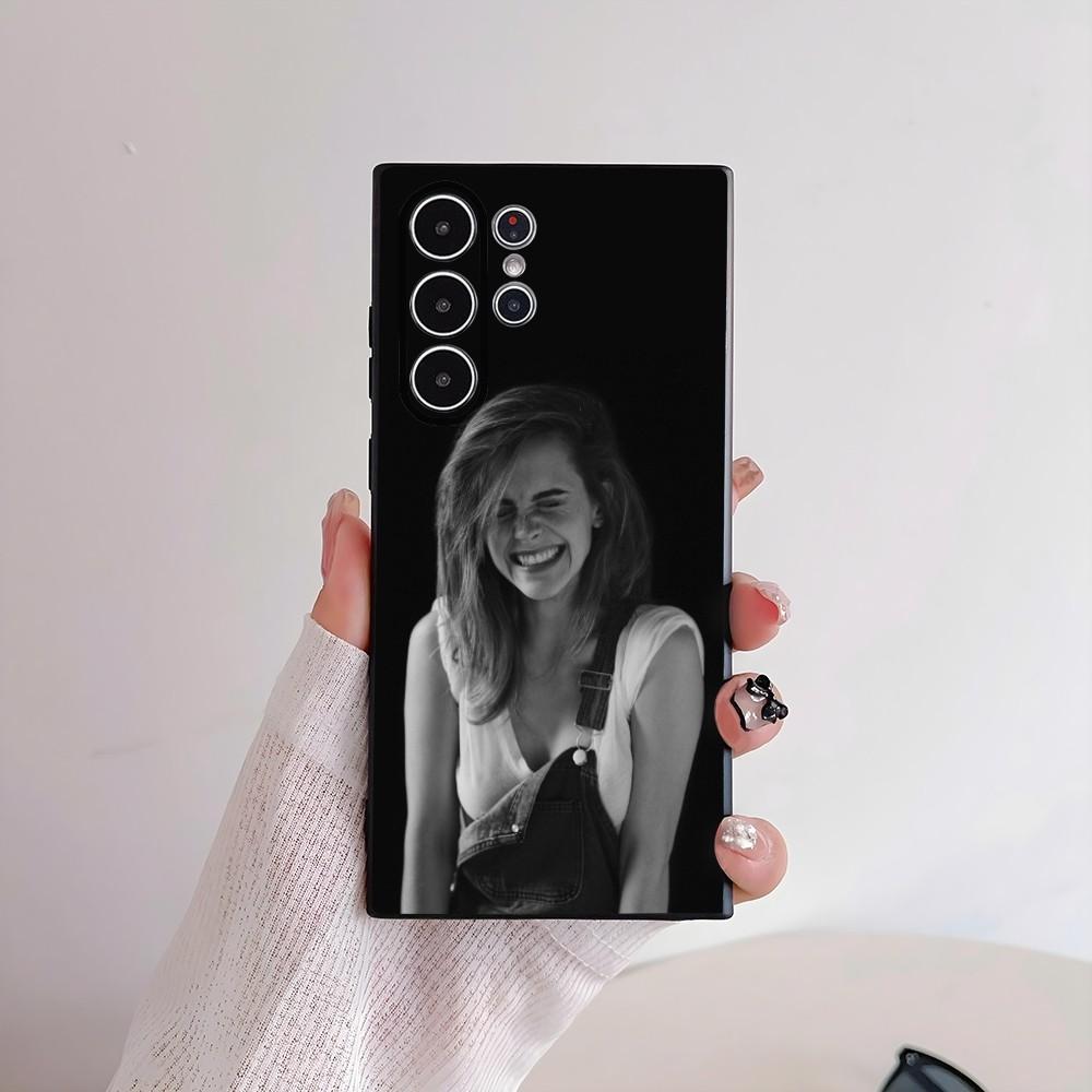 Star E-Emma Watson Phone Case For Samsung Galaxy S25 S24 S22 S23 Ultra S21 S20 Plus 5G Frosted Non-Slip Full Cover Soft Case