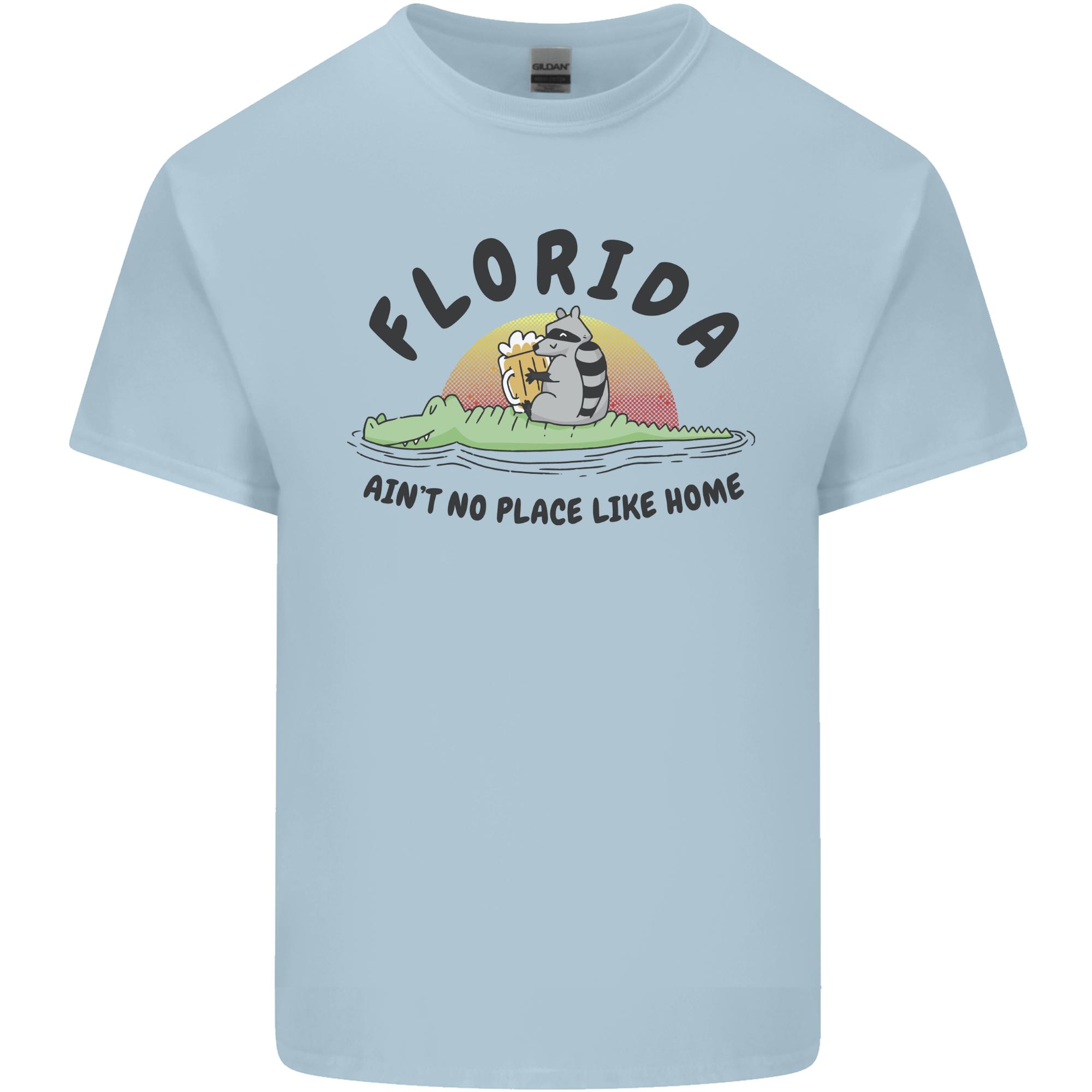 Florida Home Funny Raccoon Unisexs Light Cotton TShirt S