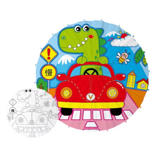 40/60CM DIY Hand-Painting Paper Umbrella Chinese Style Decorative White Oil-paper Umbrella with Wooden Handle Kids Coloring Oriental Umbrella Crafts