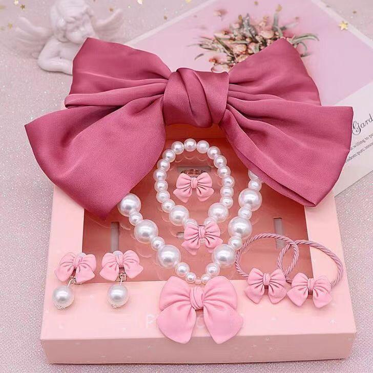 Children'S Princess Crown Accessories Necklace Set Bag Accessories Mermaid Generation Children'S Birthday Gift Jewelry