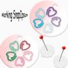 Love Heart Metal Painted Stitch Markers for Knitting and DIY Yarn Projects