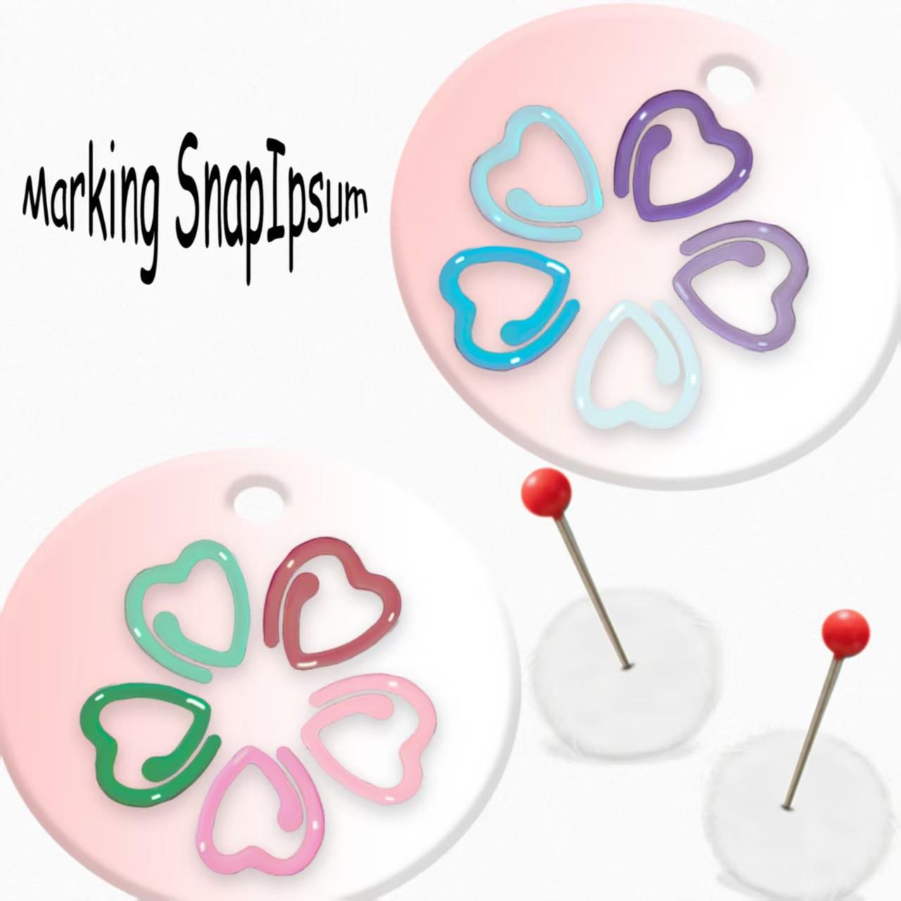 Цветные металлические маркеры для вязания и крючка в форме сердца