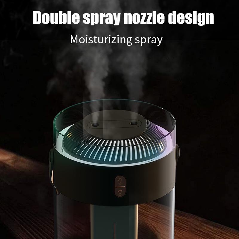 Double Spray Colorful Night Light Humidifier Nano Atomization Wireless Rechargeable Humidifier Portable Mute Humidifier