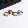 Korean Double Row Rhinestone Gold-Plated Ring - Women's Fashion Index & Tail Accessory