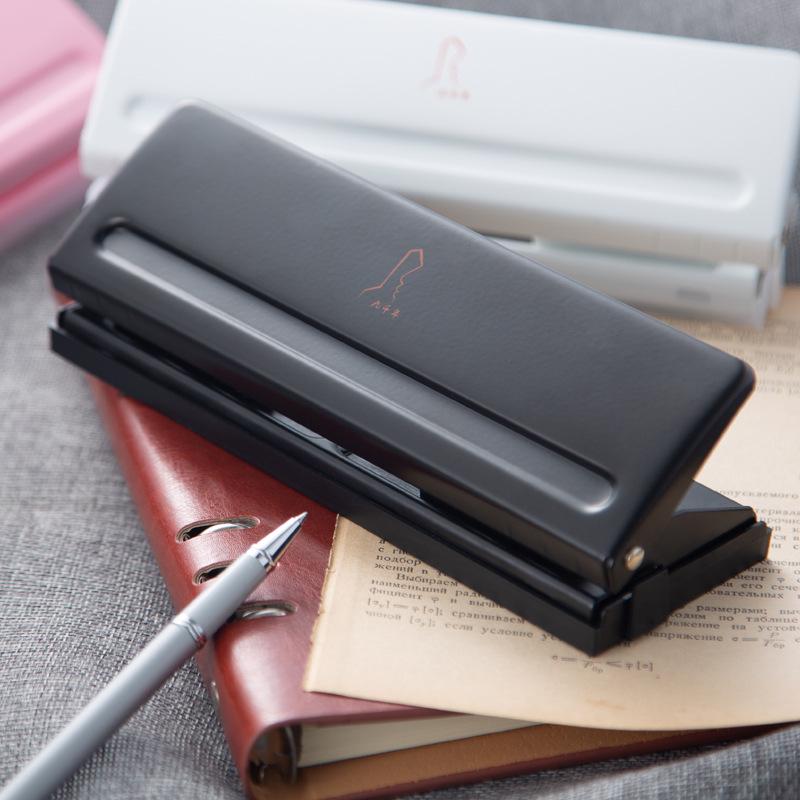 Adjustable 6-Hole Portable Loose-Leaf Notebook Paper Puncher