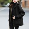 Chaqueta cortavientos de talla grande a la moda, abrigo con forro polar grueso para mujer, invierno