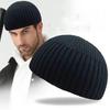 Hip-Hop Solid Color Knitted Cap Elastic Keep Warm Vintage Dome Hat Brimless Bonnet Beanies Winter