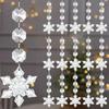 Snowflake Crystal Christmas Ornaments for Christmas Tree Decorations Hanging Clear Acrylic Snowflake Ornaments Xmas Tree Decor