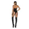 New sex underwear patent leather onesie dance clothes women's open crotch chest locomotive clothes mirror
