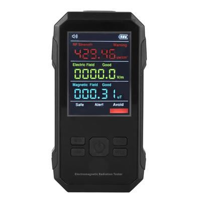 EMF Meter, 50MHz To 5GHz Power Density 20Hz To 100MHz Electric Field EF RF MF Detector, Electromagnetic Radiation Detector for Home Office Factory