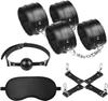 Sexyhot SM Restraint Leg Gag SM Limb Adjustable SM Set Set, Shackles, Shackles, Ball, Cross-shaped Shackles, Blindfold, Restraints, Restraints, Tying,