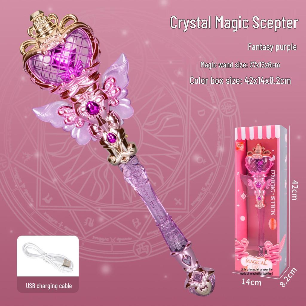 Enchanted Fairy Wand: Dreamy Luminous Scepter for Girls - Elsa Princess Lightsaber