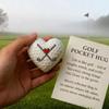 Motivational Golf Pocket Charm Heart Shape Resin Tokens For Player Unique Ball Marker With Life Note