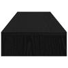 Dual Monitor Stand Black Oak Effect 100 X 27 X 10 Cm Engineered Wood