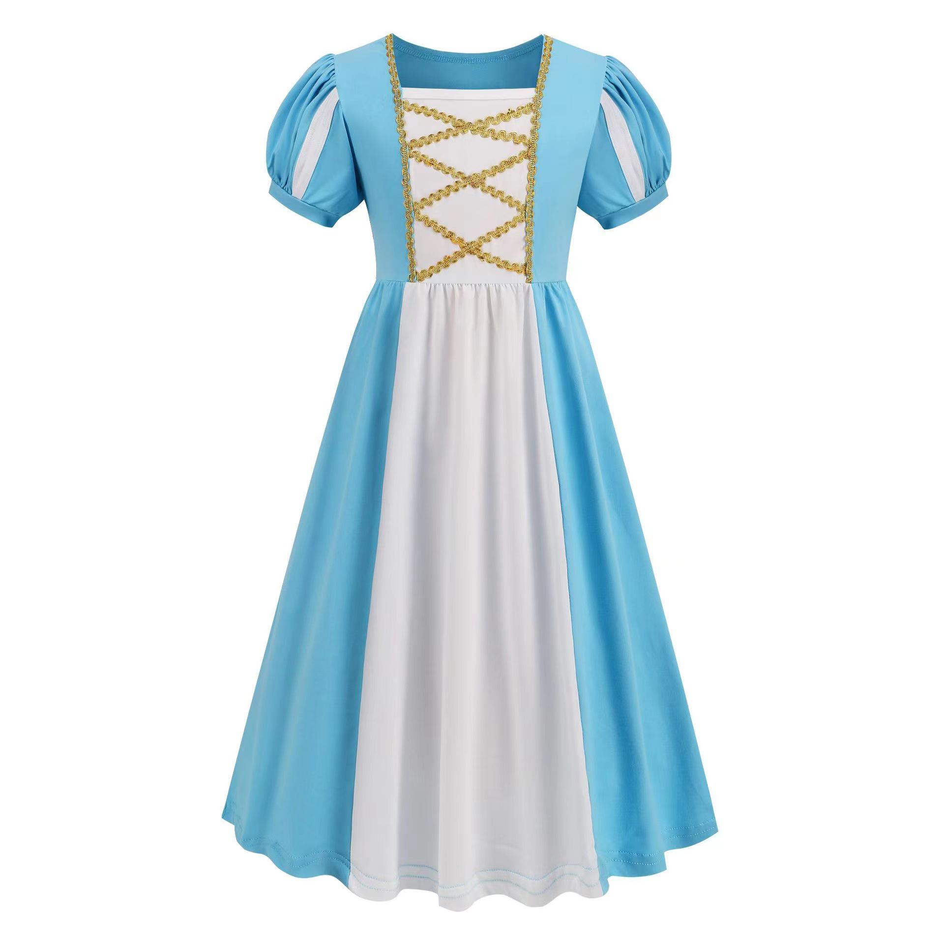 

European & American Princess Style Knitted Dress: Belle, Cinderella & Snow White Themes for Girls 100 cm