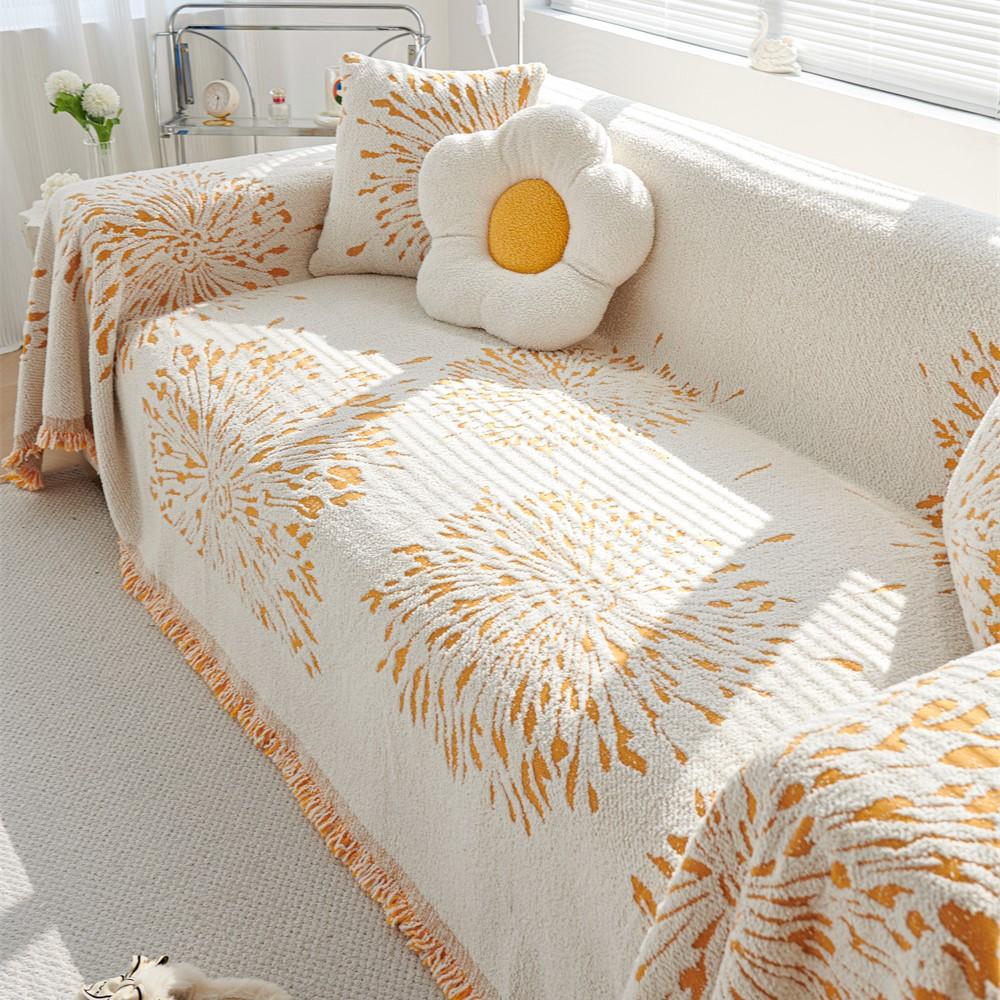 Luxuriöser Sofabezug aus Wollgarn, Sofatuch, Decke, Couchbezug, einfacher Sofabezug gegen Katzenkratzen für Wohnzimmer, 1/2/3/4 Sitzer