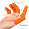 Disposable Orange Latex Finger Cots - Thick, Dust-Free, Powder-Free, Wear-Resistant, Anti-Slip, Pitted.