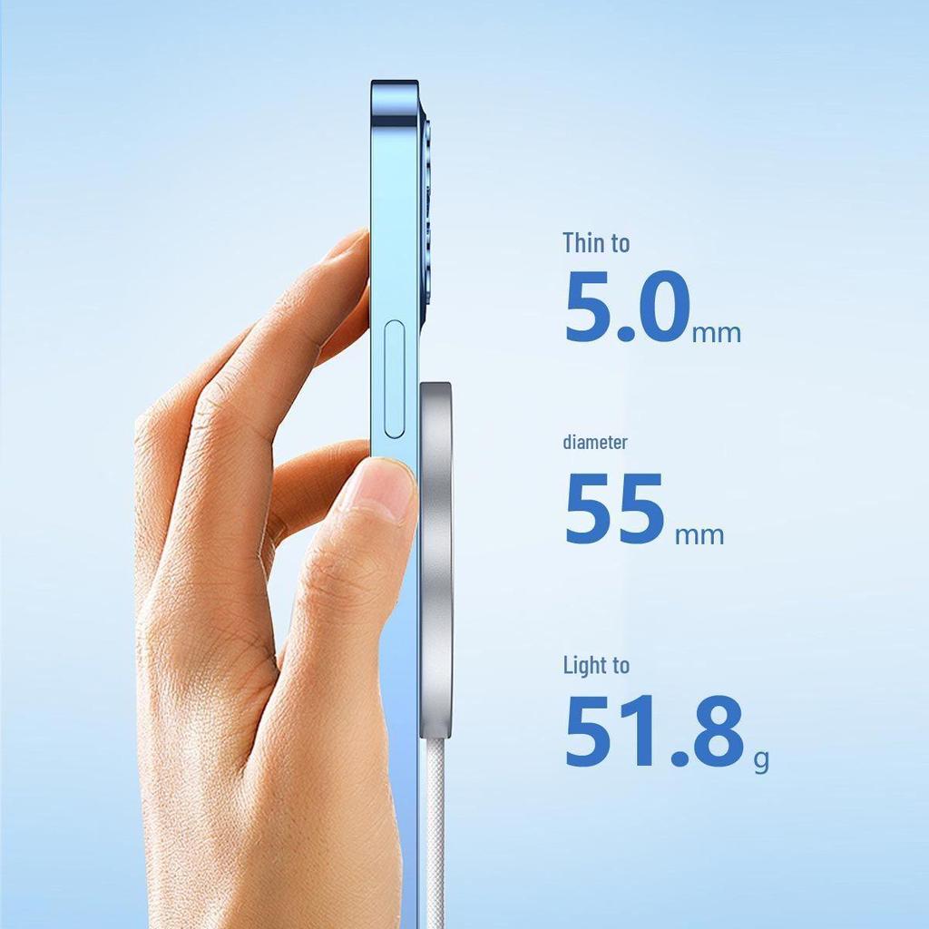 Qi2.2 Magnetic Wireless Charger with Low-Temperature Heat Dissipation, 25W Fast Charging for Apple 17 Phones.
