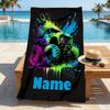 Custom Name Monster Jam Night Stylish Digital Printing Beach Towel Quick‑Drying Absorbent Blanket for Beach Pool Gym Travel