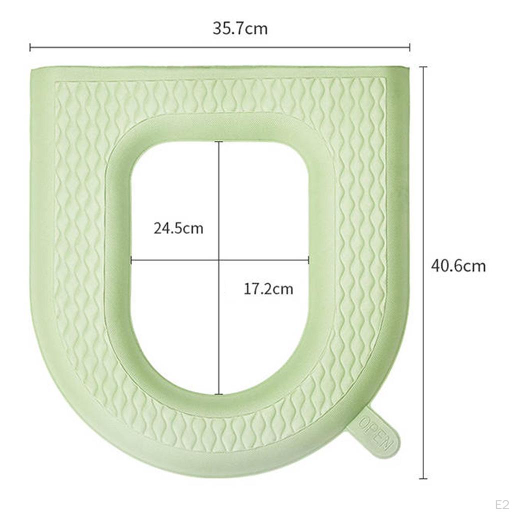 Bathroom Toilet Seat Cover Self Sticky Comfort All Seasons Durable Soft Wipeable Washable for Hotel