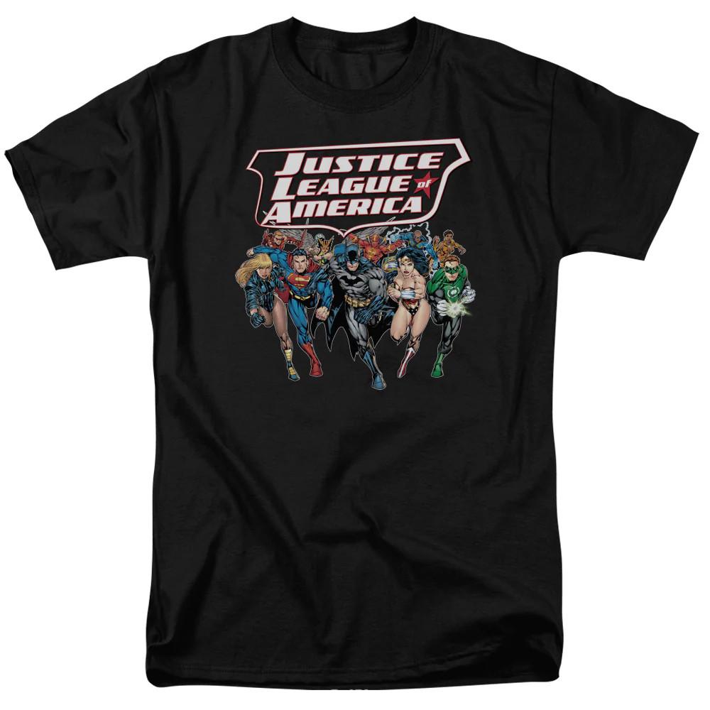 

Justice League Charging Justice Mens T Shirt Black XL