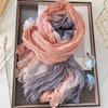Warm Gradient Texture Scarf Windproof Bandana Shawl Wraps Multifunction Long Hijab Scarf  Travel