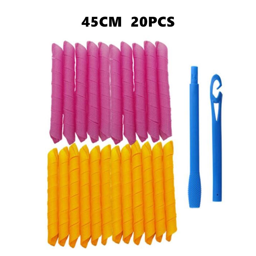 10pcs Heatless Hair Curler No Heat Hair Rollers Sleeping Soft Spiral Curls Lazy Perm Curling Rod Wave Formers Hair Styling Tools