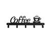 Metal Coffee Cup Holder Wall Mount Rack, 1pc, Iron Art Kitchen Storage Organizer, Barware