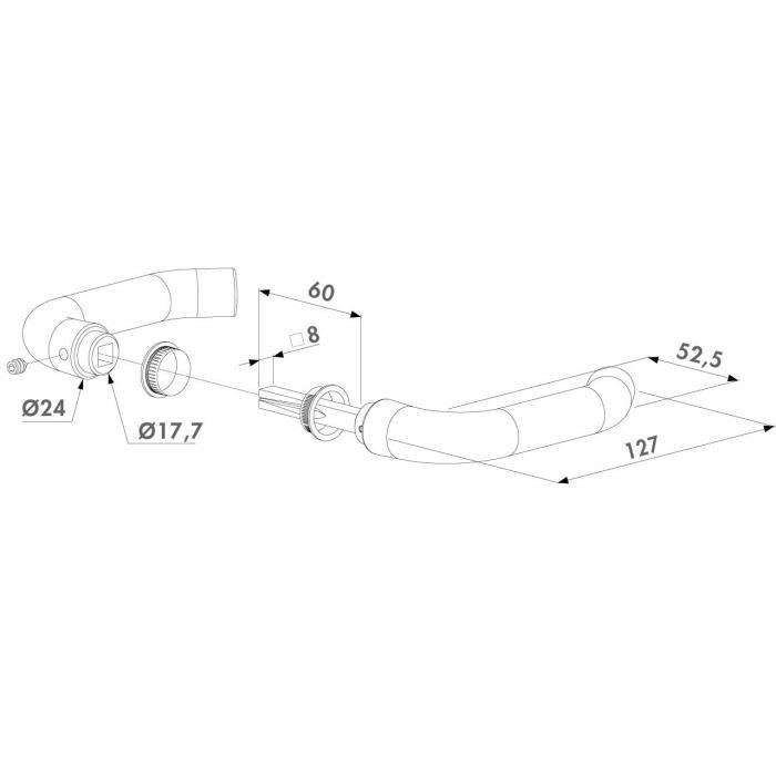 Locinox Paire de poignées en aluminium 3006D