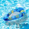 Inflatable PVC Float Recliner: Foldable Striped Swimming Bed