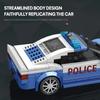Non-Toxic 313Pcs Blue Police Car Toy Building Blocks 1:24 Model Car Bricks Desktop Decoration Puzzle Assembly Toys For Kids Holiday Gifts