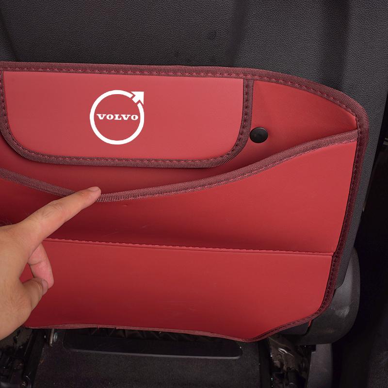 Car Seat Anti Kick Pad Car Interior For Volvo V60 V40 XC90 S60 C30 Olestar AWD Scratch Dirt Resistant Seat Backrest Leather Mat