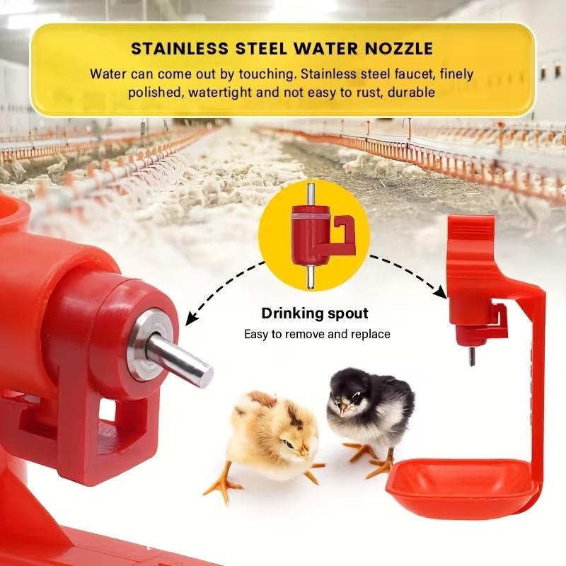 5 20 50 Pcs Chicken Automatic Drinking Cup Pigeon Waterer Plastic Yellow Nipple Hanging Poultry Drinking Tool