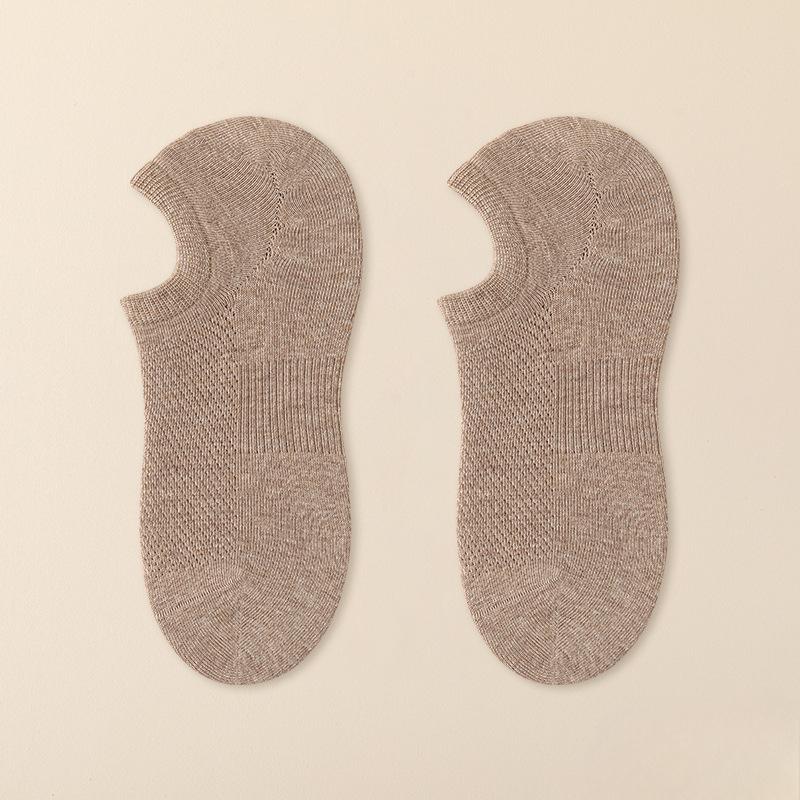 Men's Summer Thin Invisible Cotton Mesh Breathable Sweat Absorbing Deodorizing Socks