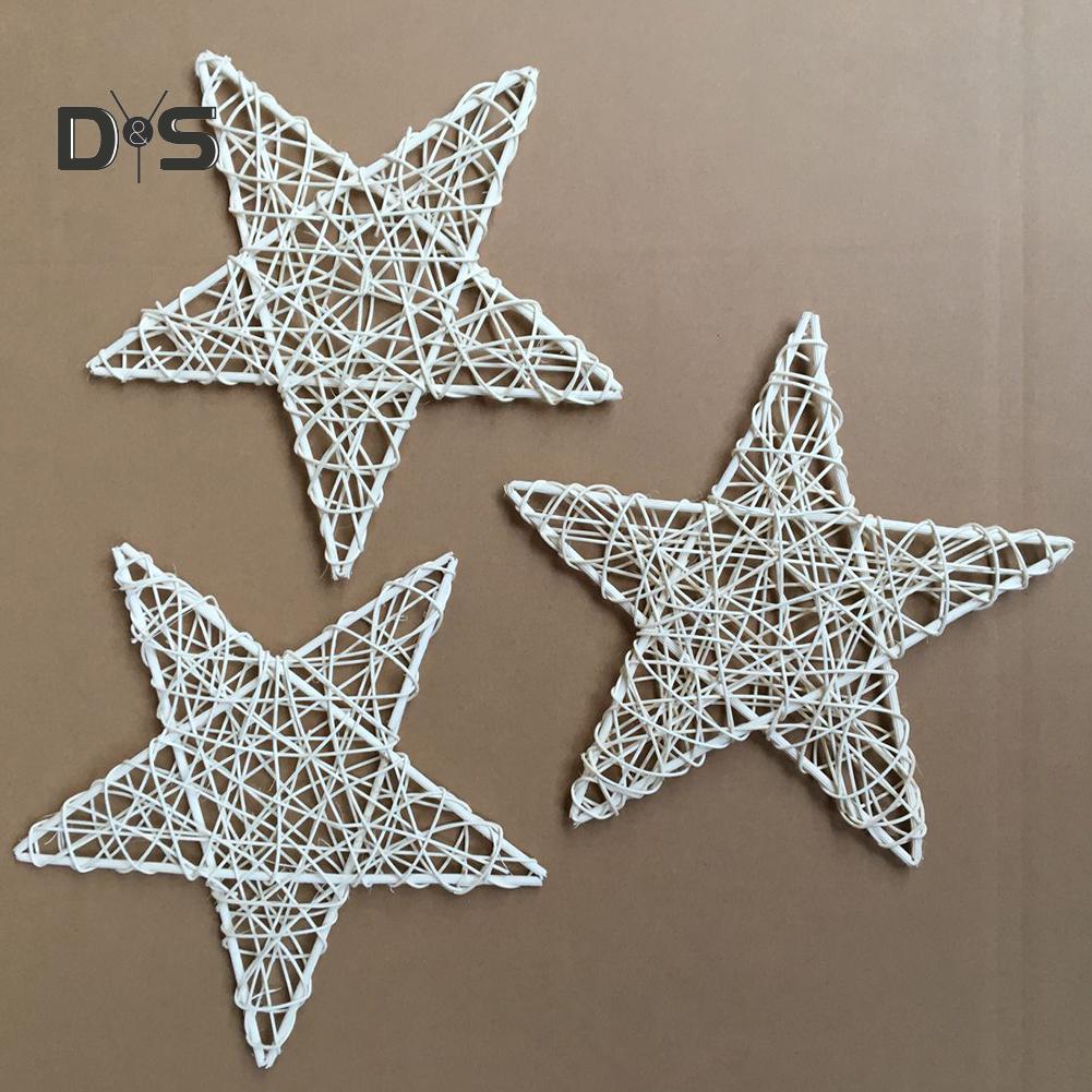 Rattan Vine DIY Star Wreath Garland Party Window Decor Ornament