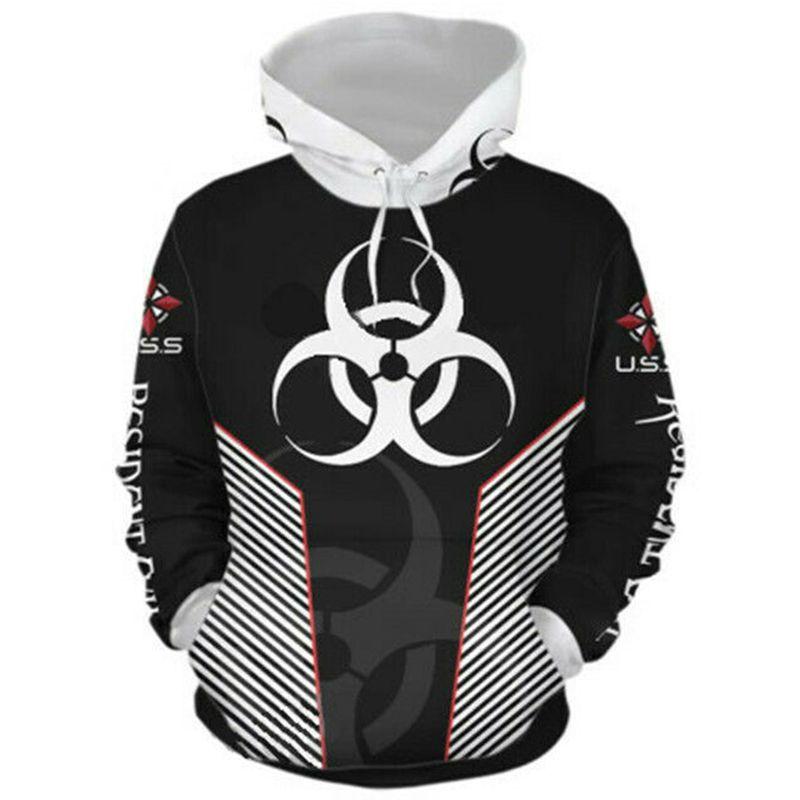 Evil Umbrella Resident Corporation Hoodie Cosplay Jacket Pullover 3d Print Coat