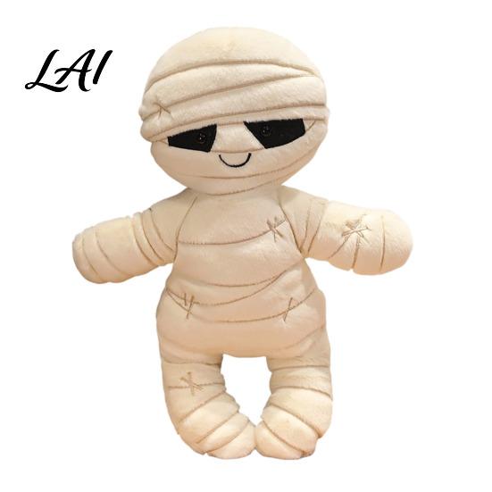 Mummy Stuffed Animal Halloween Pumpkin Pillow Doll Plush Toy Soft Creative Holiday Gift Ideas Doll Decorative Cushions for Sofa And Home