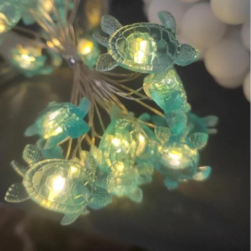 2M 20LED Sea Animals Turtle String Light Party Under The Sea Birthday Party Decoration Beach Theme Fairy Light for Home Indoor