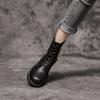 Black Martin Boots Women's Zipper High-top Autumn and Winter Waterproof Casual Shoes Women's Thick-soled Trendy Versatile Boots
