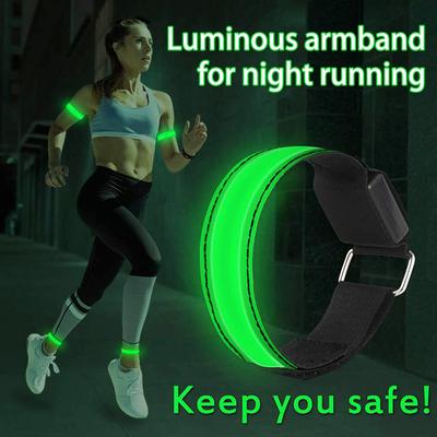 Charging Led Luminous Night Running Safety Outdoor Sports Reflective Arm Band